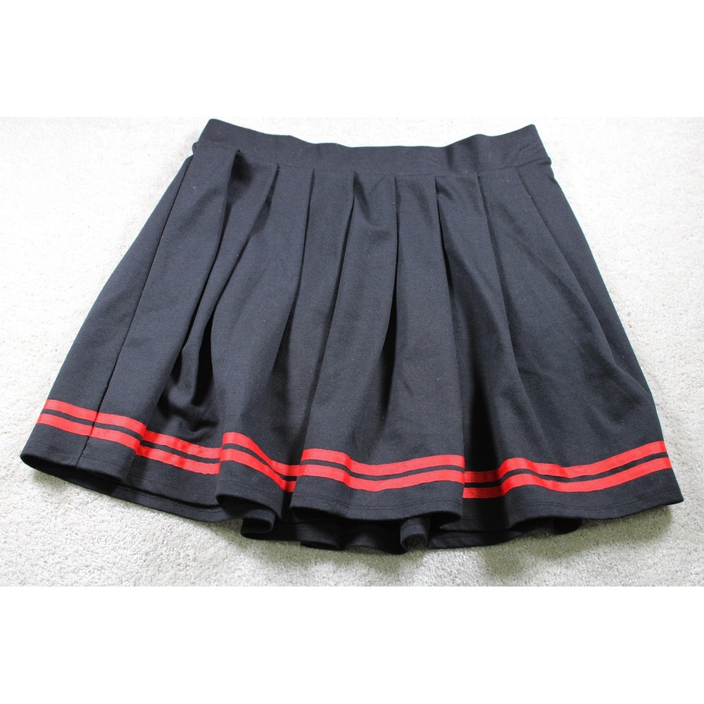 Wild Fable Skirt Womens Large Black Red Pleated Schoolgirl Cosplay Costume Retro